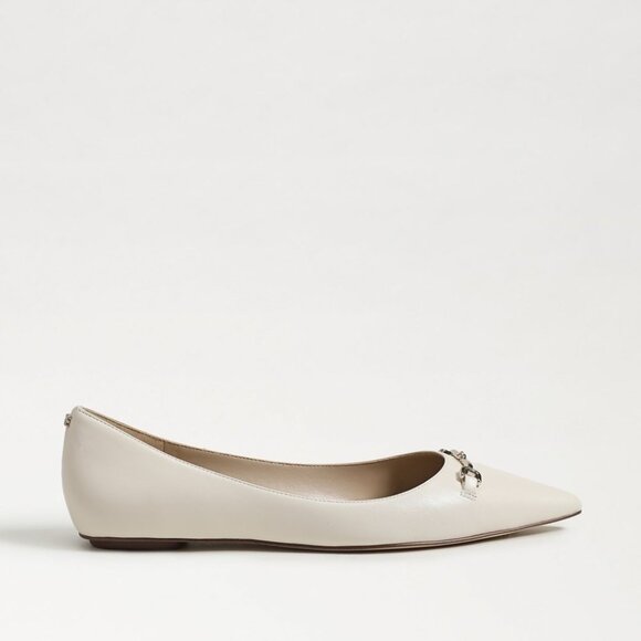 Sam Edelman Nori Flat in Modern Ivory nude cream leather ballet slipper loafer - Picture 1 of 9